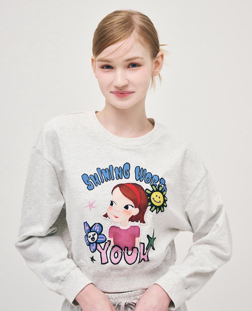 Flower Sweatshirt Skirt Set F Ria