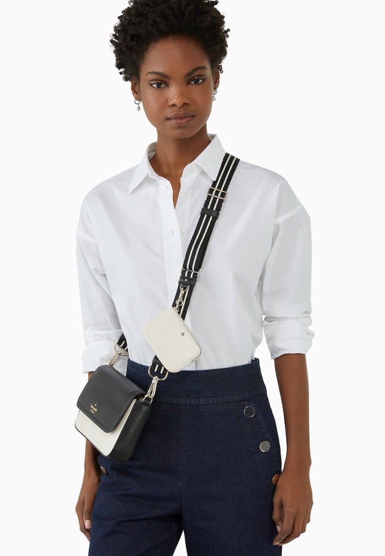 Rosie Flap Crossbody Black Multi