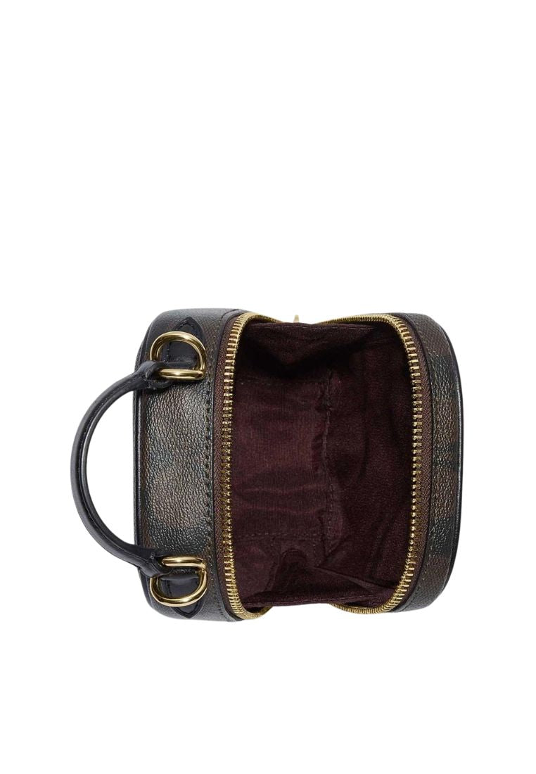 Eva Phone Crossbody In Colorblock Signature Canvas Brown Black