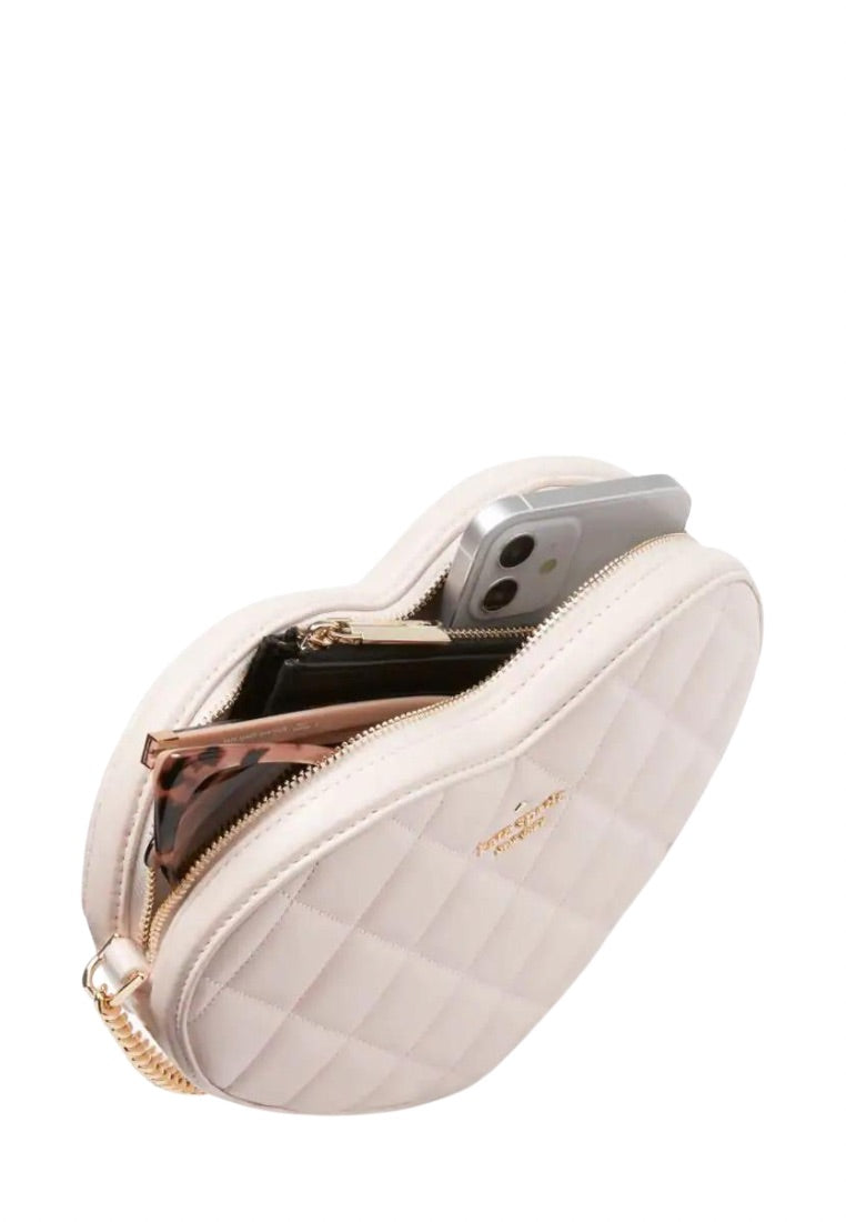 Love Shack Quilted Heart Crossbody Purse Light Rosebud