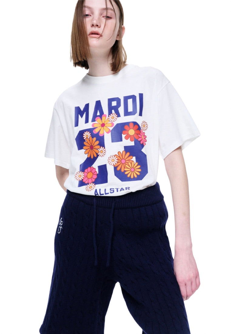 Tshirt Numero 23 Ivory Navy