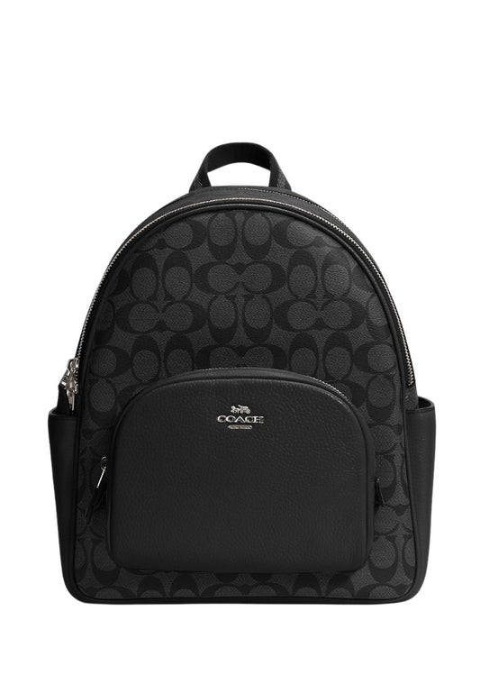 Court Backpack In Signature Canvas Graphite Black