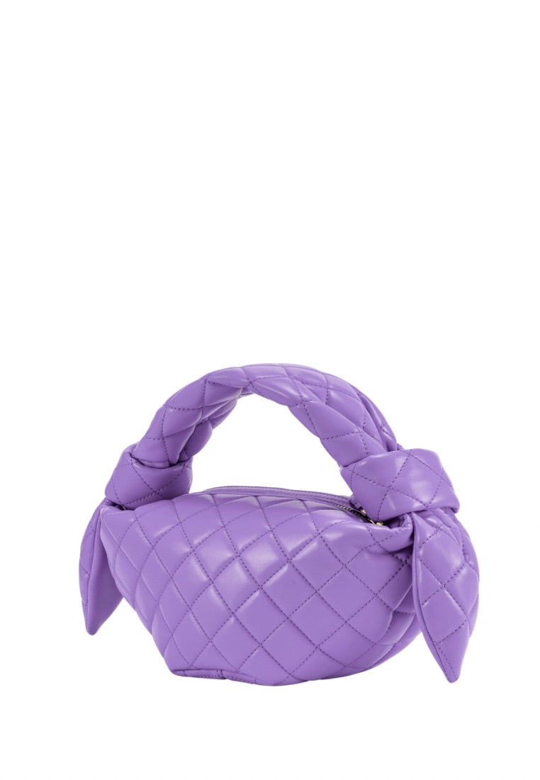 Croissant Top Handle Bag - Purple
