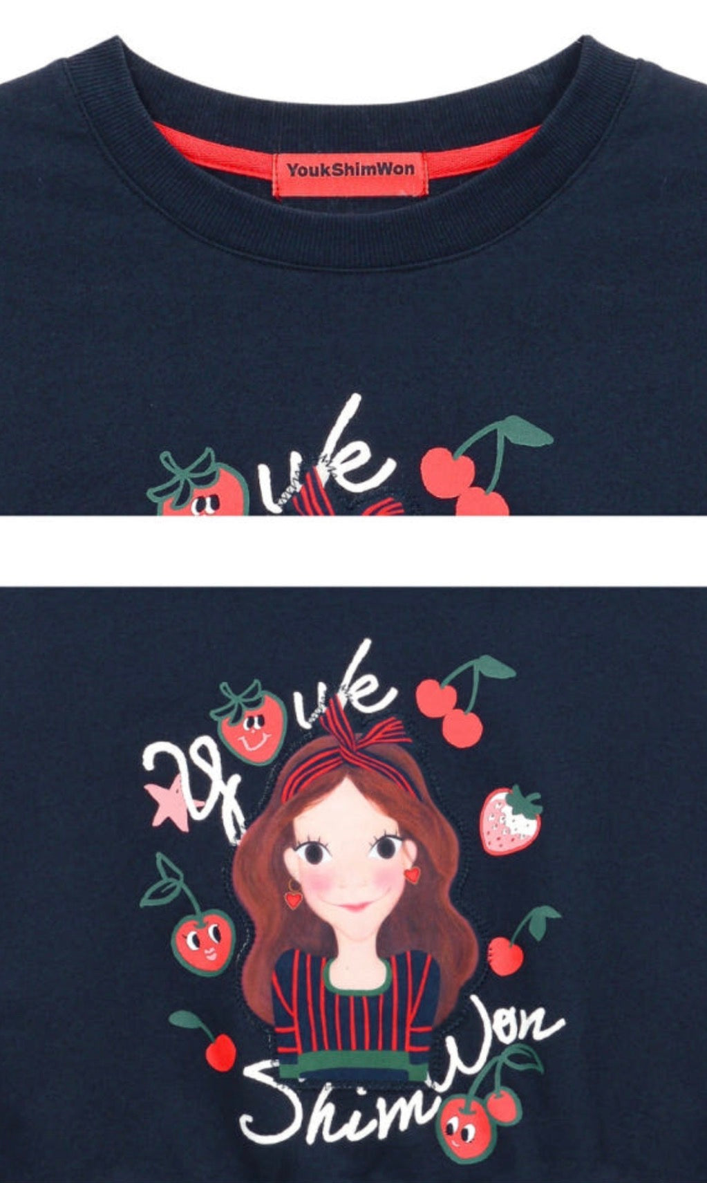 Cherry Sweatshirt Skirt Set F Luna