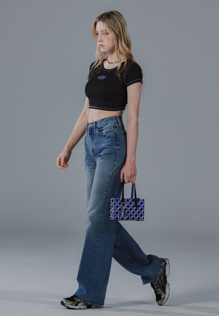Cabas Monogram Day Tote Blue Black SS