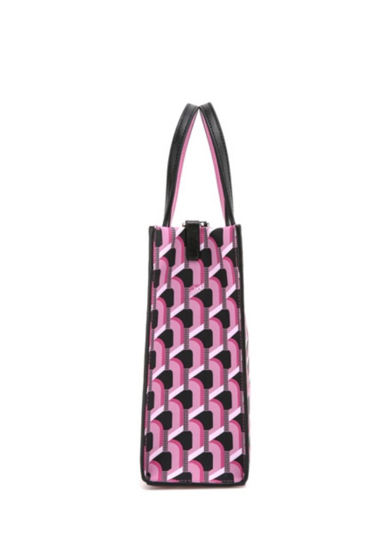 Cabas Monogram Tote Pink Black S