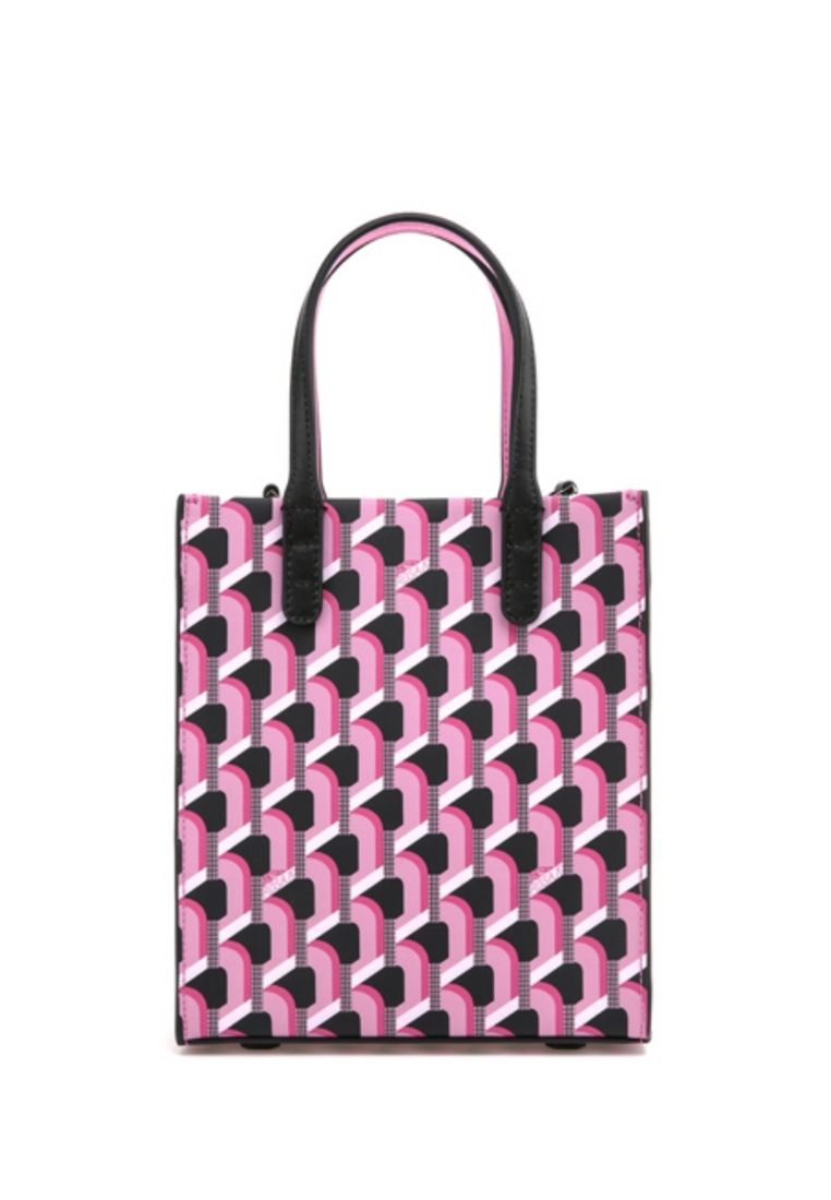 Cabas Monogram Tote Pink Black S