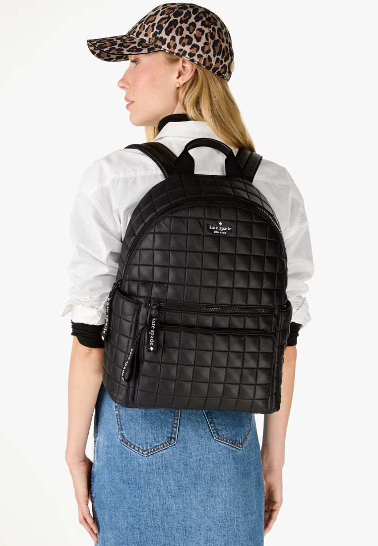 Camden Quilted Backpack Black