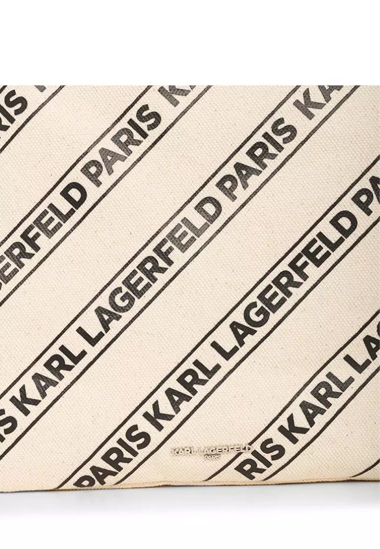 Cannes Canvas Tote Oatmeal Stripe