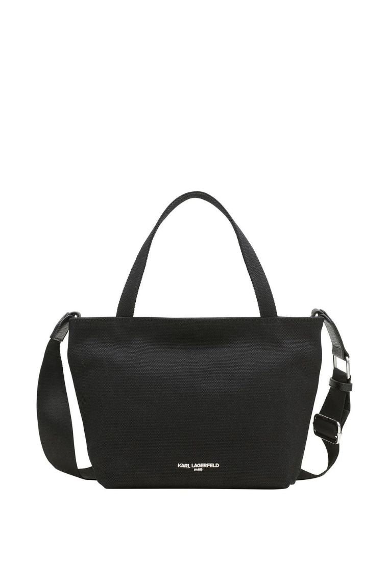 Cannes Mini Canvas Tote Black White