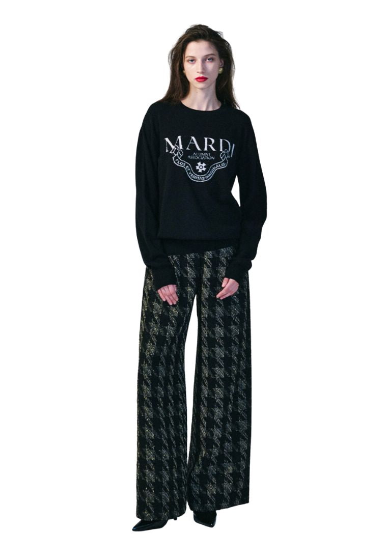 Cashmere Crew Neck Alumni Classique Black Ivory