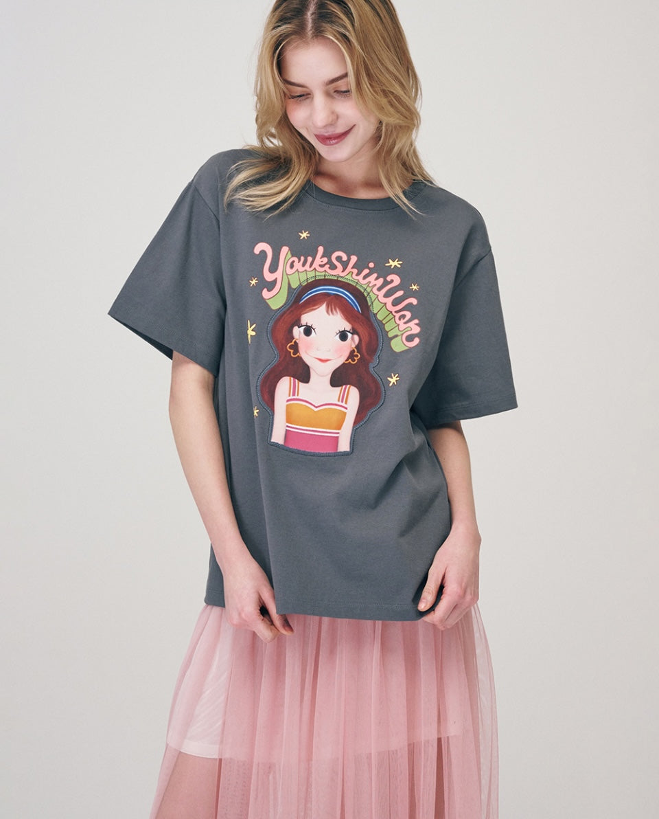 Retro Blossom T-Shirt F Luna