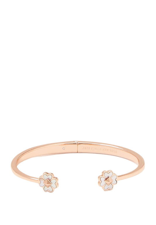 Spades & Studs Hinged Cuff Cream Multi Rose Gold
