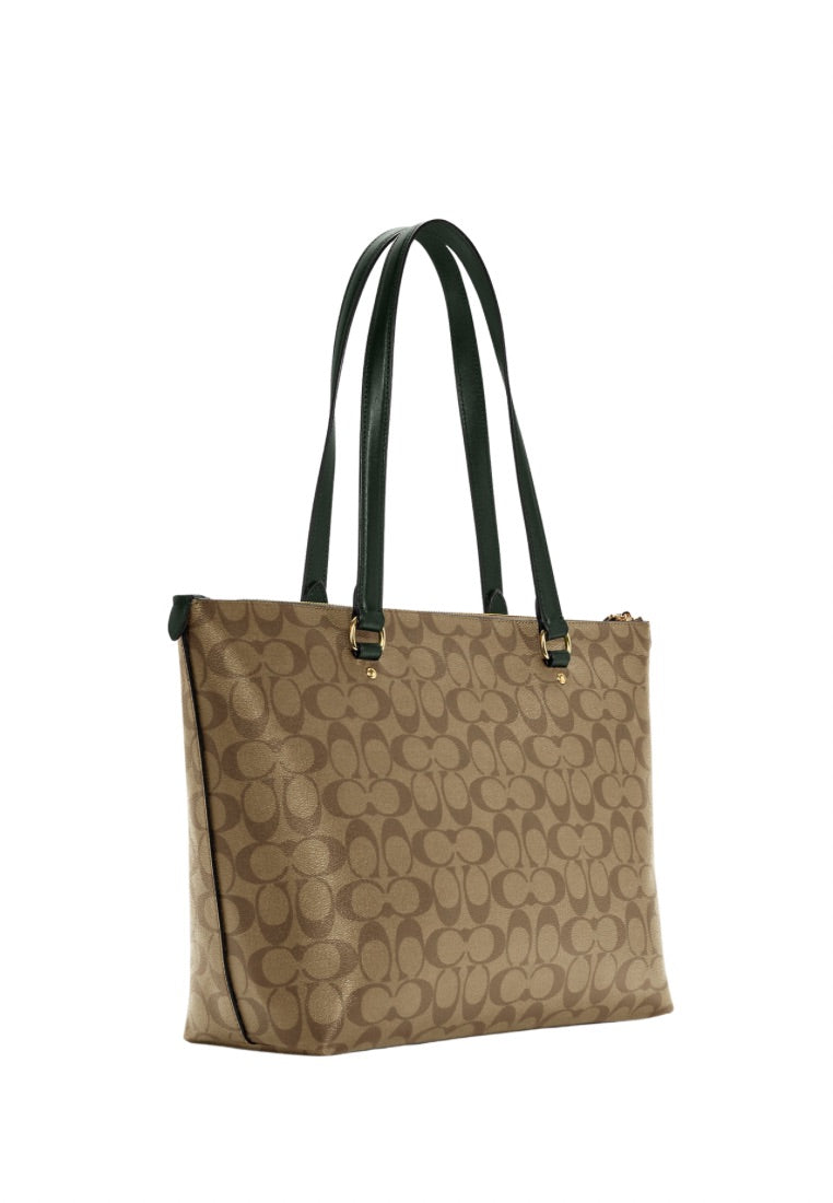 Gallery Tote In Signature Canvas Amazon Green
