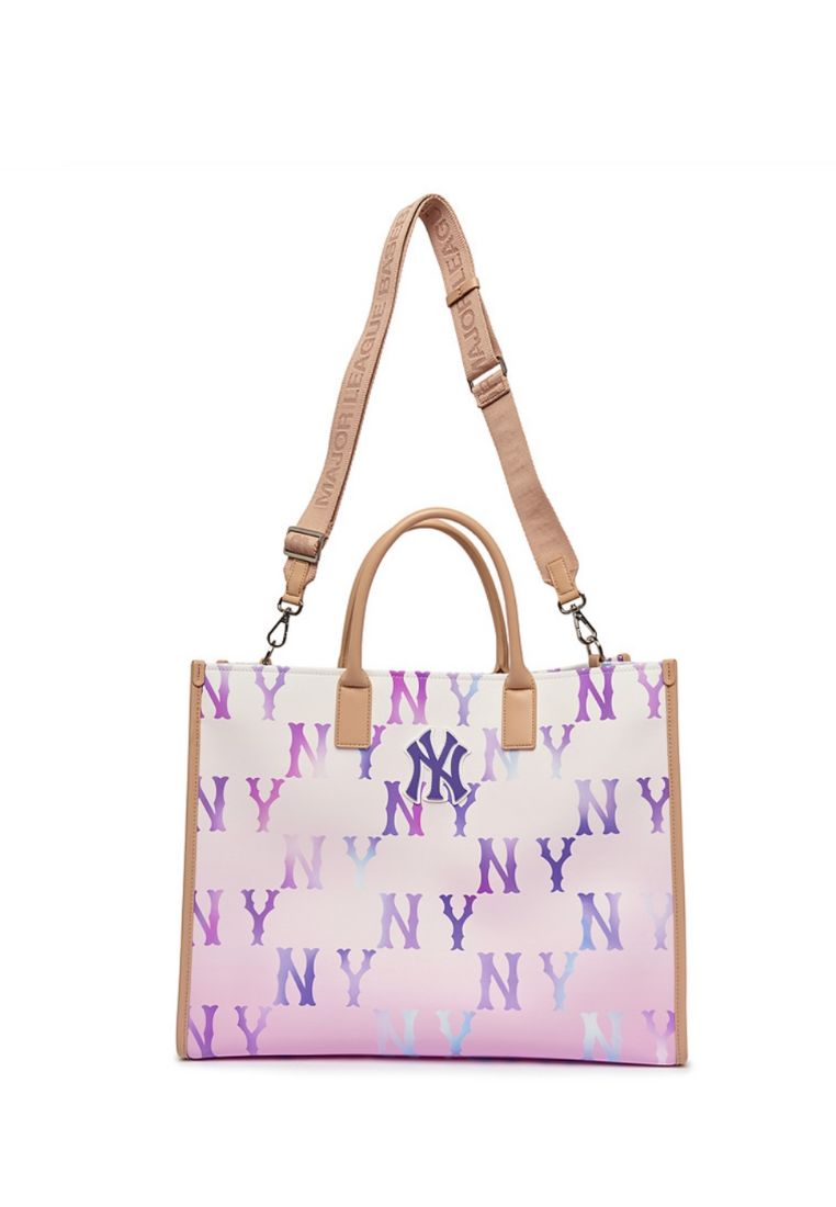 Gradation MONOGRAM Coated Canvas L-Tote Bag NEW YORK YANKEES violet