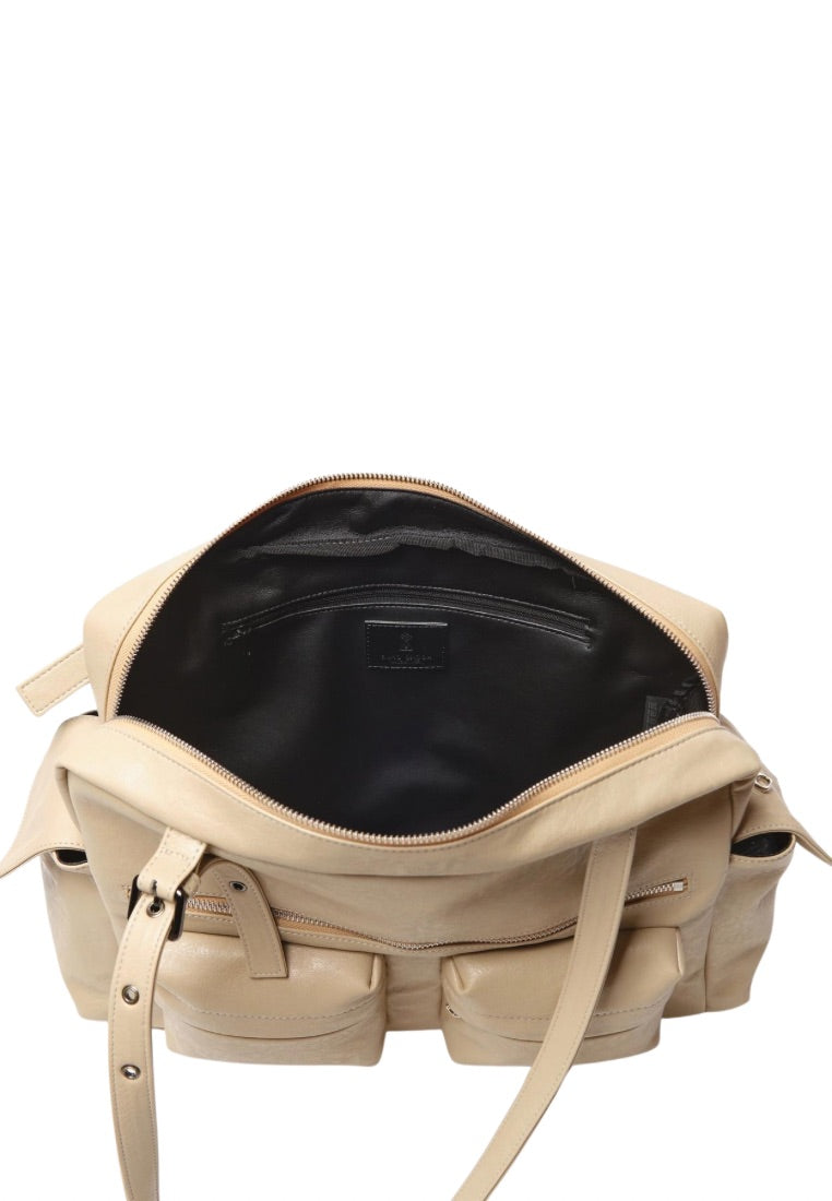 Pocket Utility Bag L Nappa Milktea