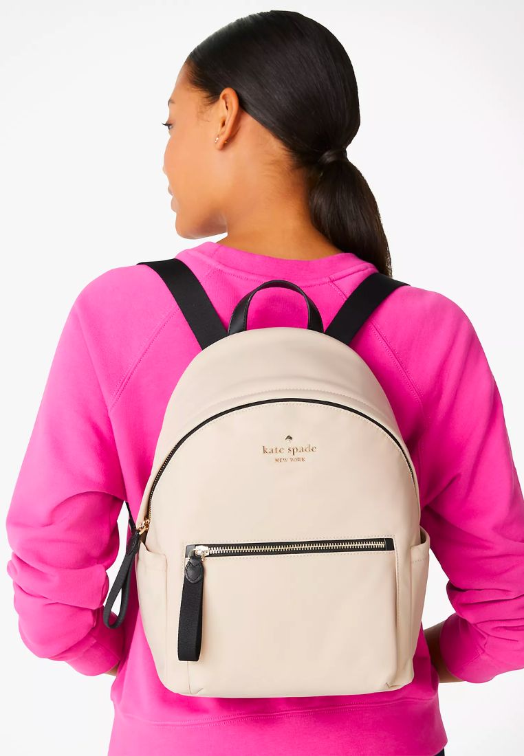 Chelsea Medium Backpack Warm Beige Multi