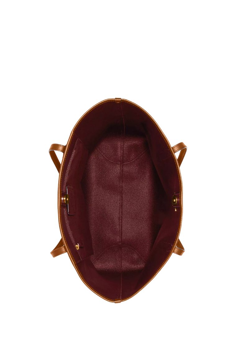 City Tote In Signature Canvas LT Saddle