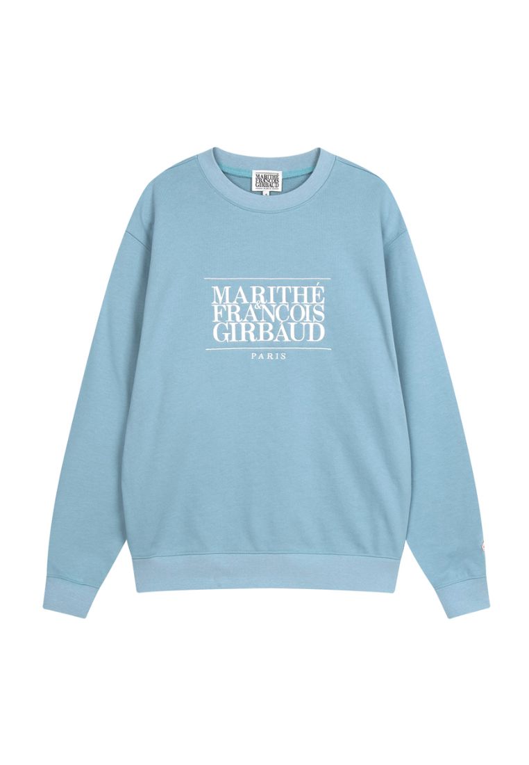 Classic Logo Embroidery Sweatshirt Ash Blue