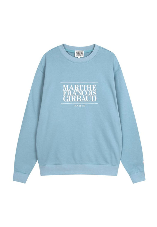 Classic Logo Embroidery Sweatshirt Ash Blue