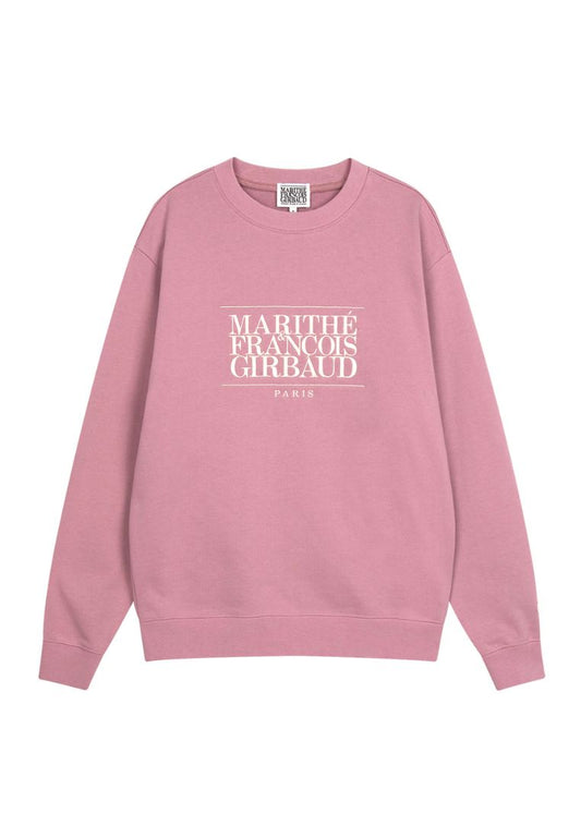 Classic Logo Embroidery Sweatshirt Dark Pink