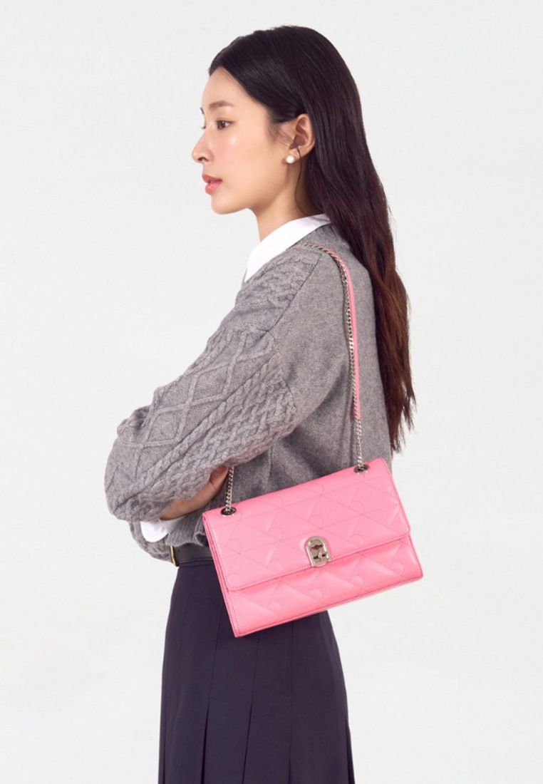 Coco R Quilting Flab Shoulder Pink SM