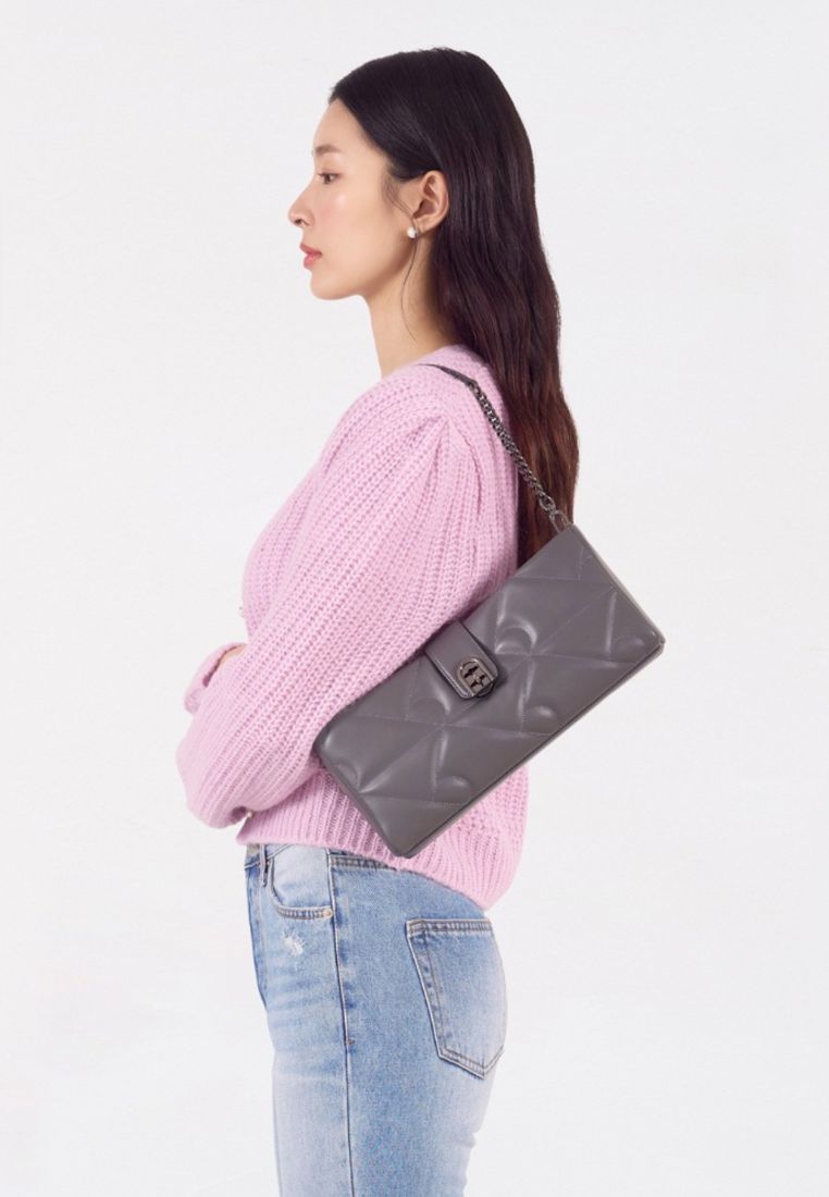 Coco R Quilting Low Shoulder Gray SM
