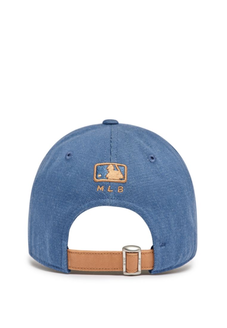 Color Block Denim-Like Unstructured Ball Cap NEW YORK YANKEES light sand