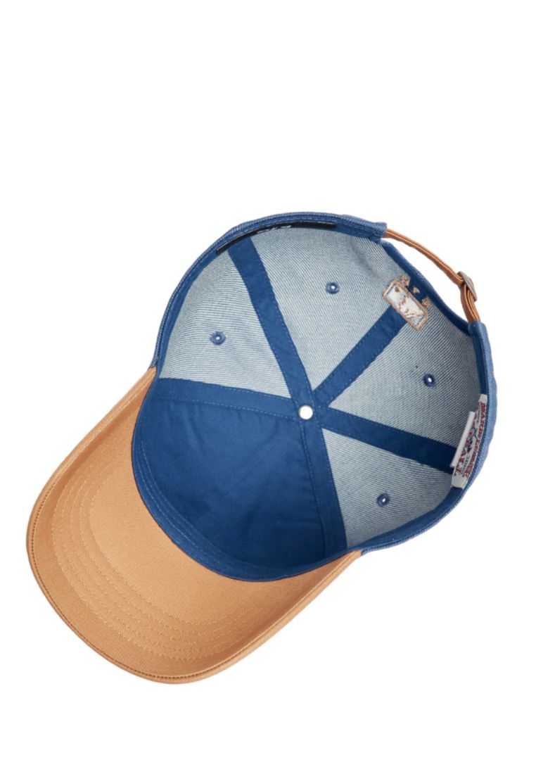 Color Block Denim-Like Unstructured Ball Cap NEW YORK YANKEES light sand