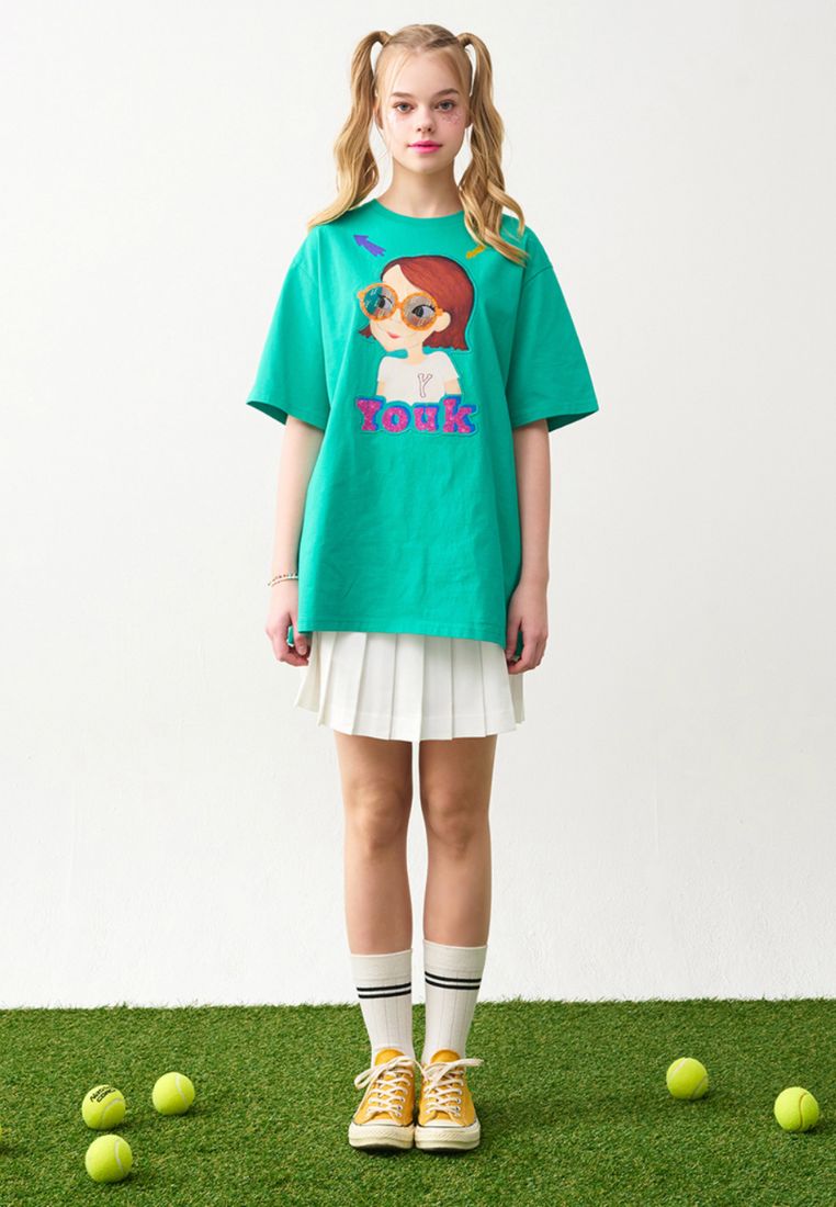 Colorful T-Shirt F Green Ria