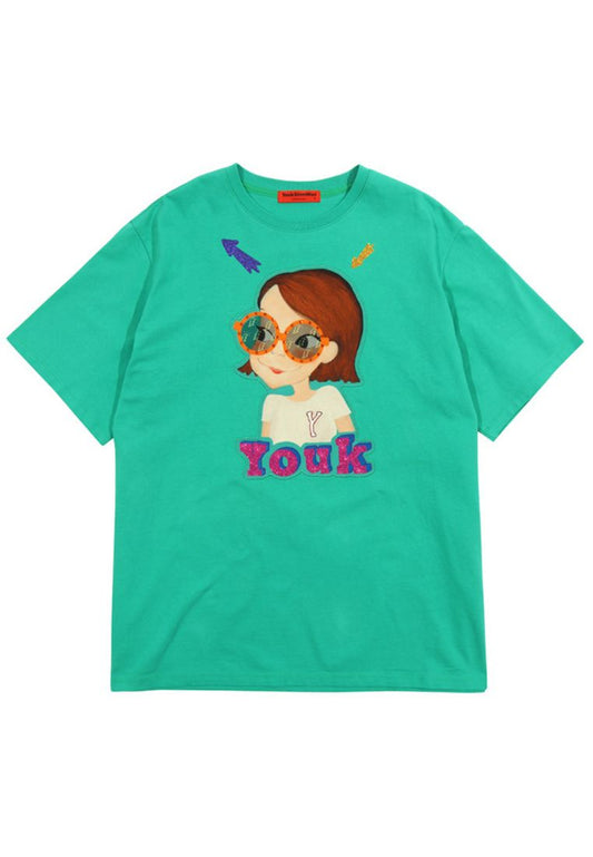 Colorful T-Shirt F Green Ria