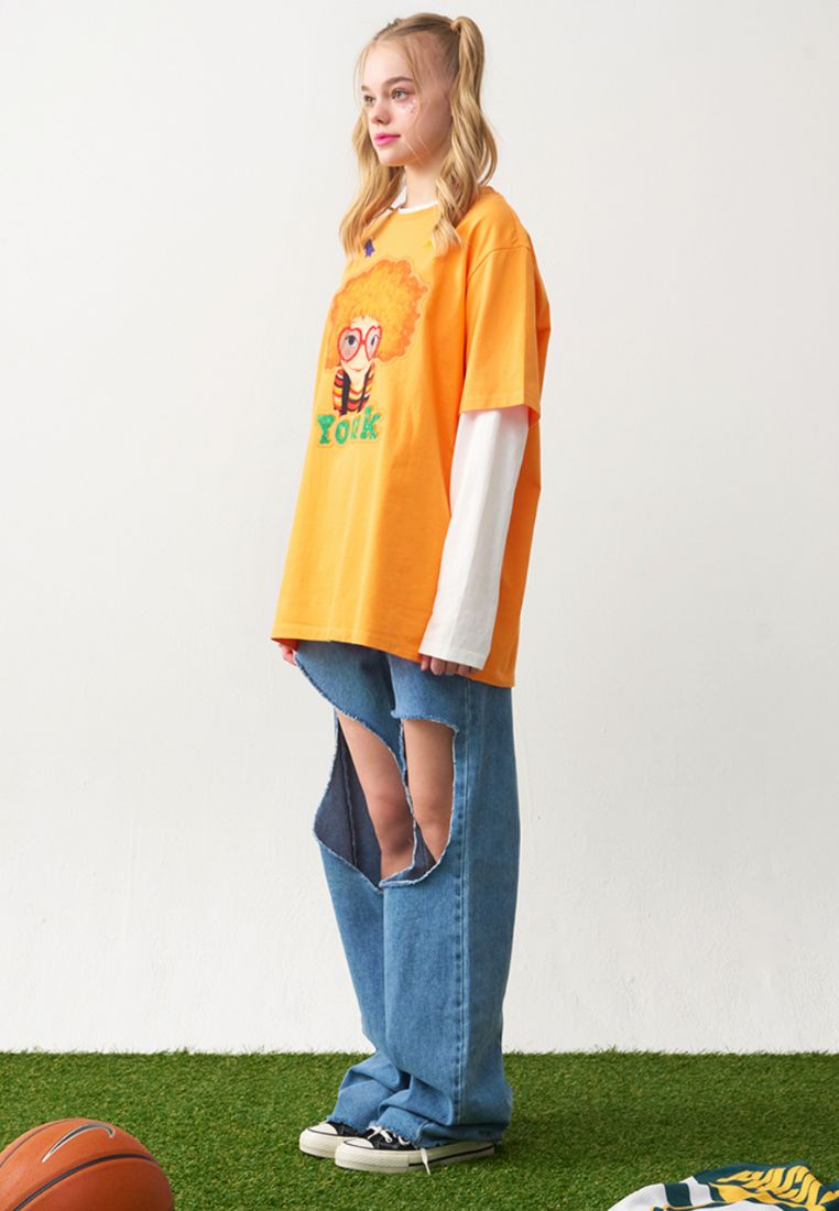 Colorful T-Shirt F Orange Sunny