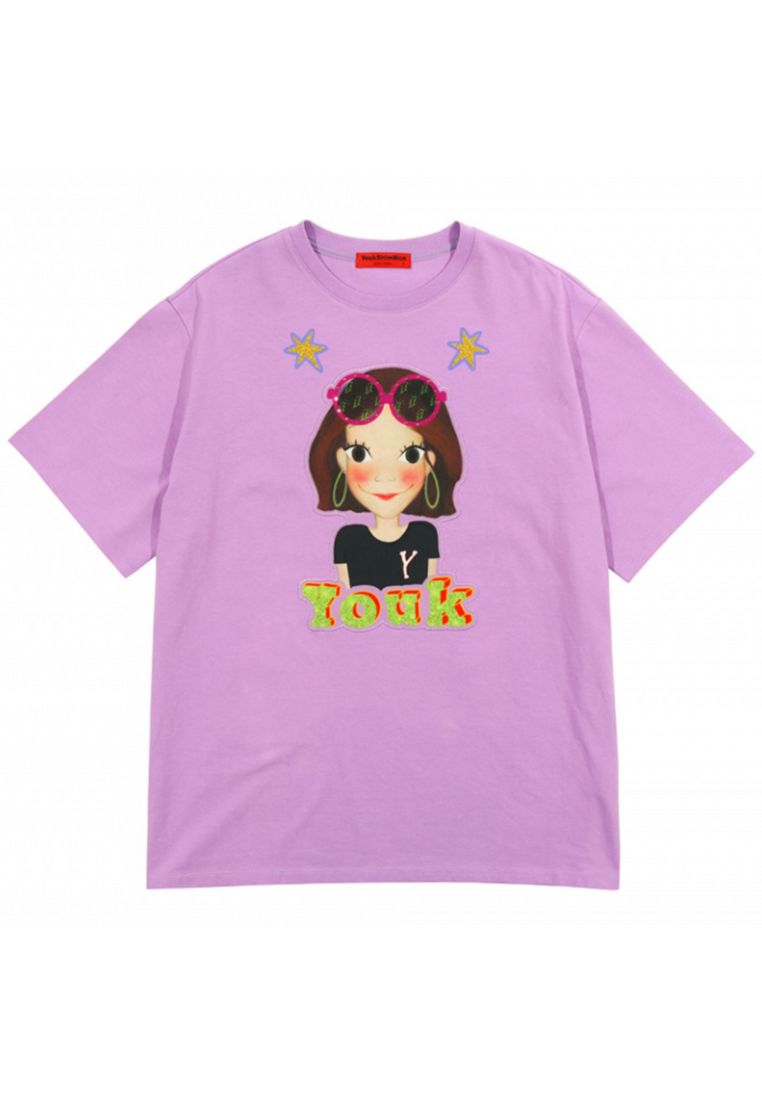Colorful T-Shirt F Purple Luna