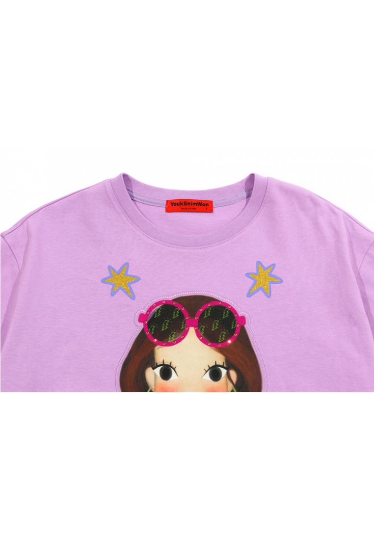 Colorful T-Shirt F Purple Luna