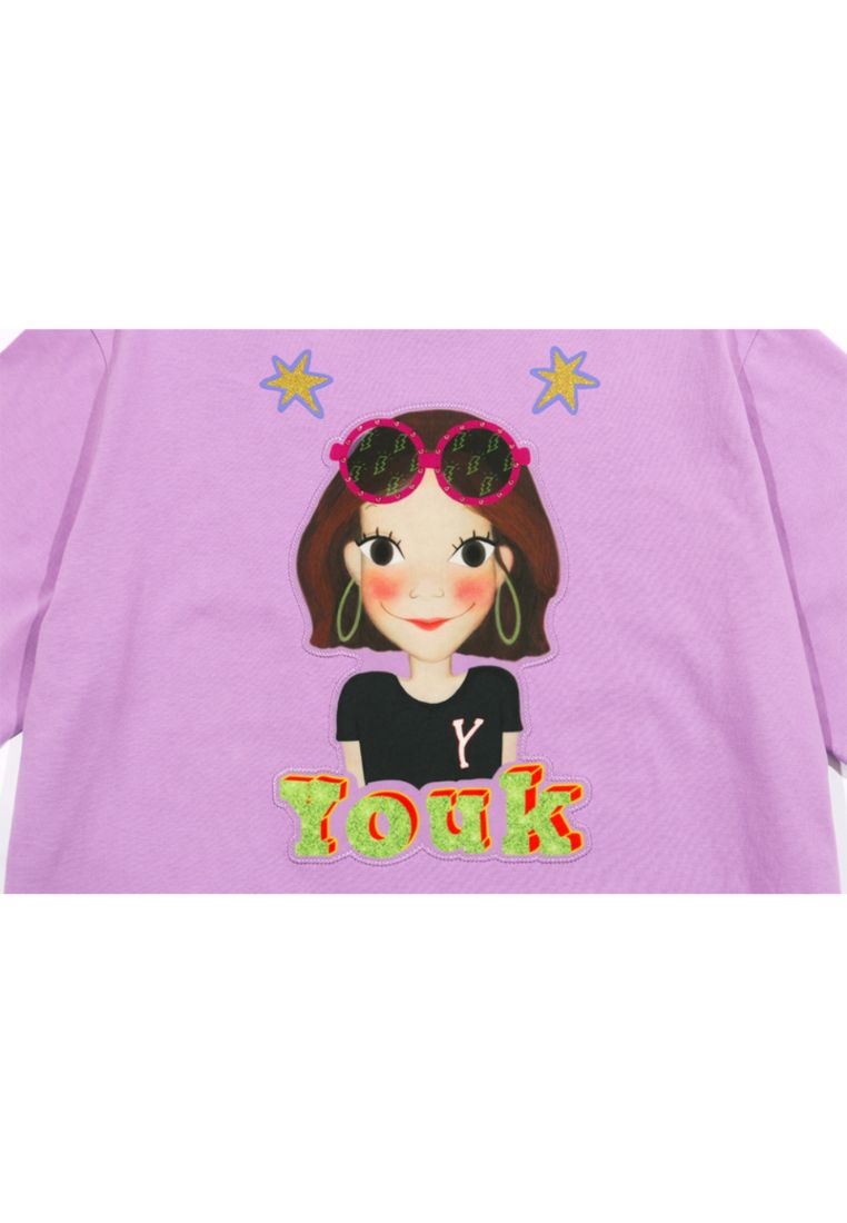 Colorful T-Shirt F Purple Luna