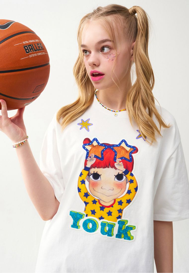 Colorful T-Shirt F White Gaeddong