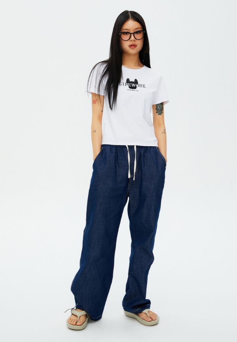 Cotton Radog Slim Short T-shirt White