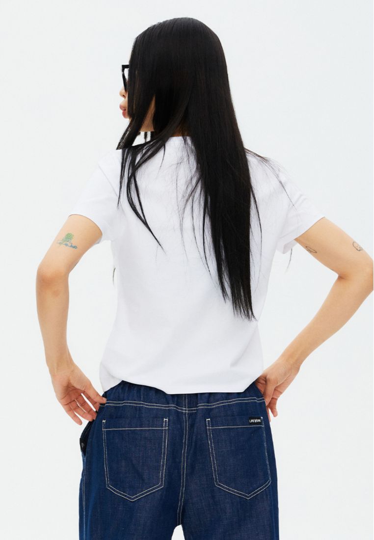 Cotton Radog Slim Short T-shirt White