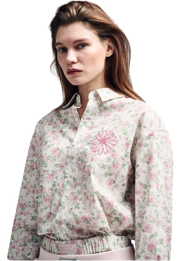 Cotton Shirt Floral Pink
