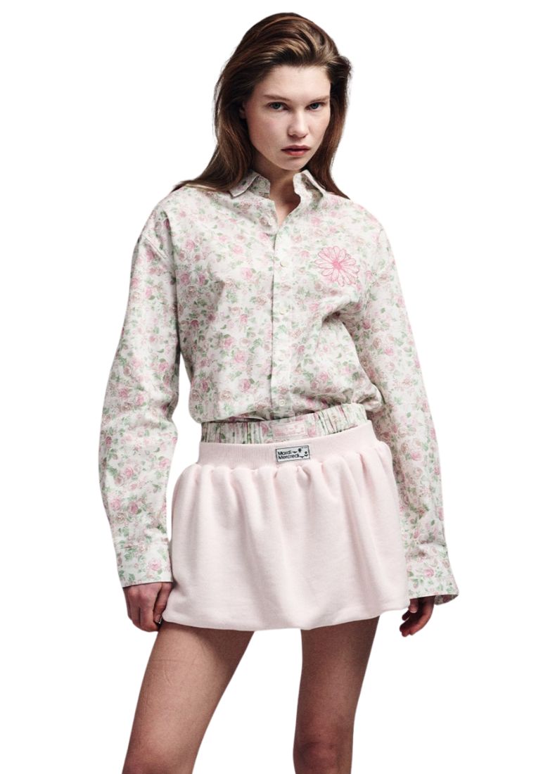 Cotton Shirt Floral Pink