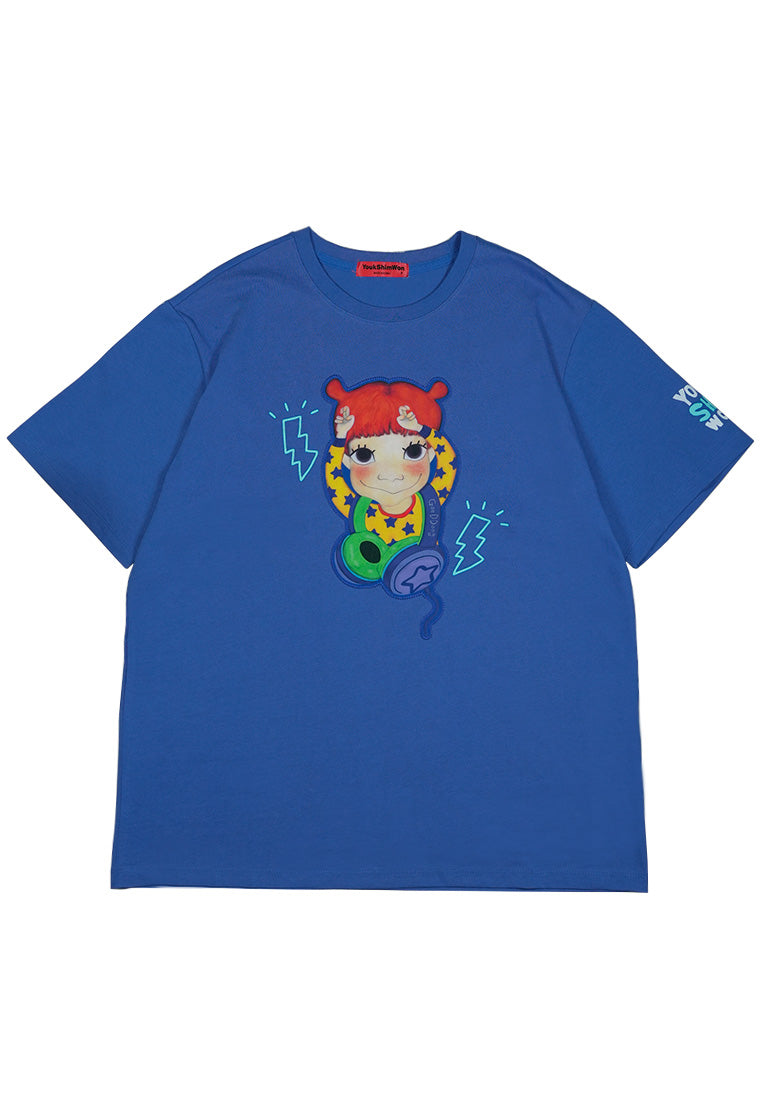 Crazy T-Shirt F Blue Gaeddongi