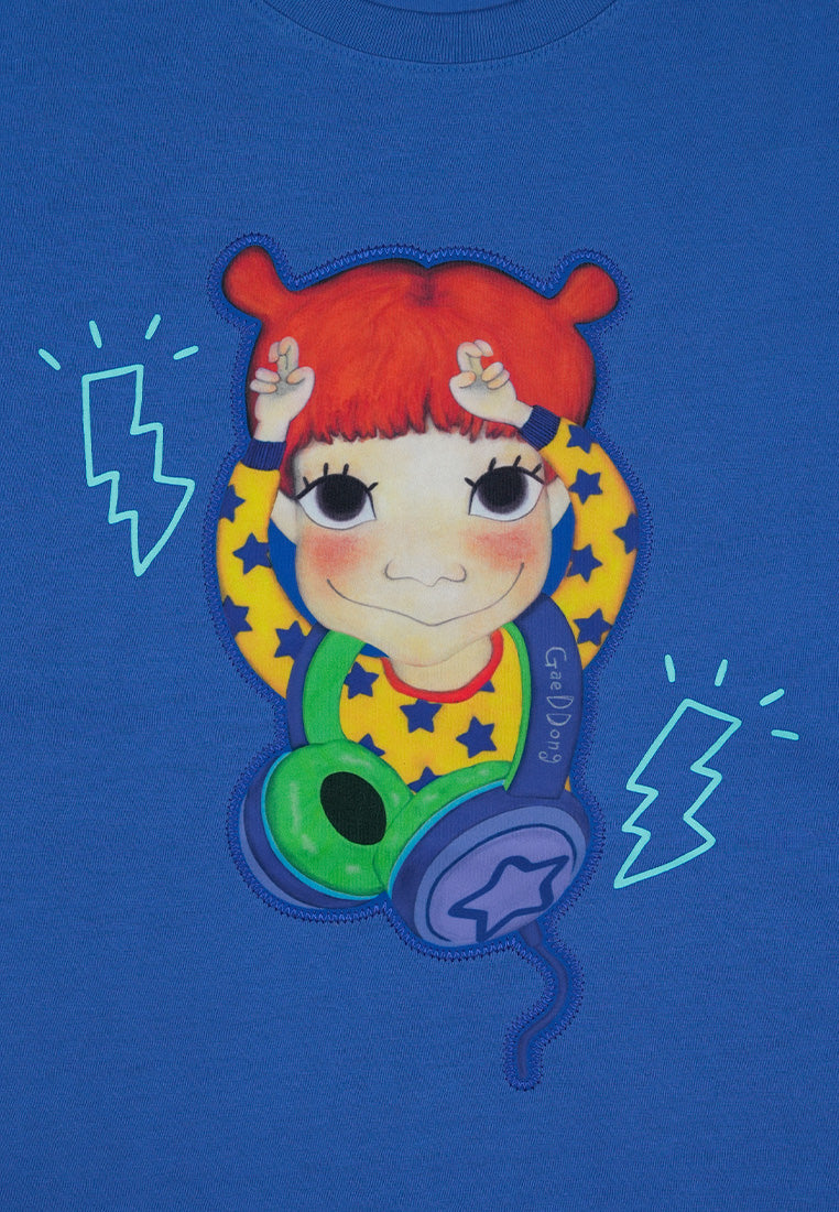 Crazy T-Shirt F Blue Gaeddongi