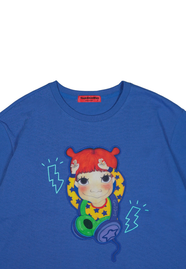 Crazy T-Shirt F Blue Gaeddongi