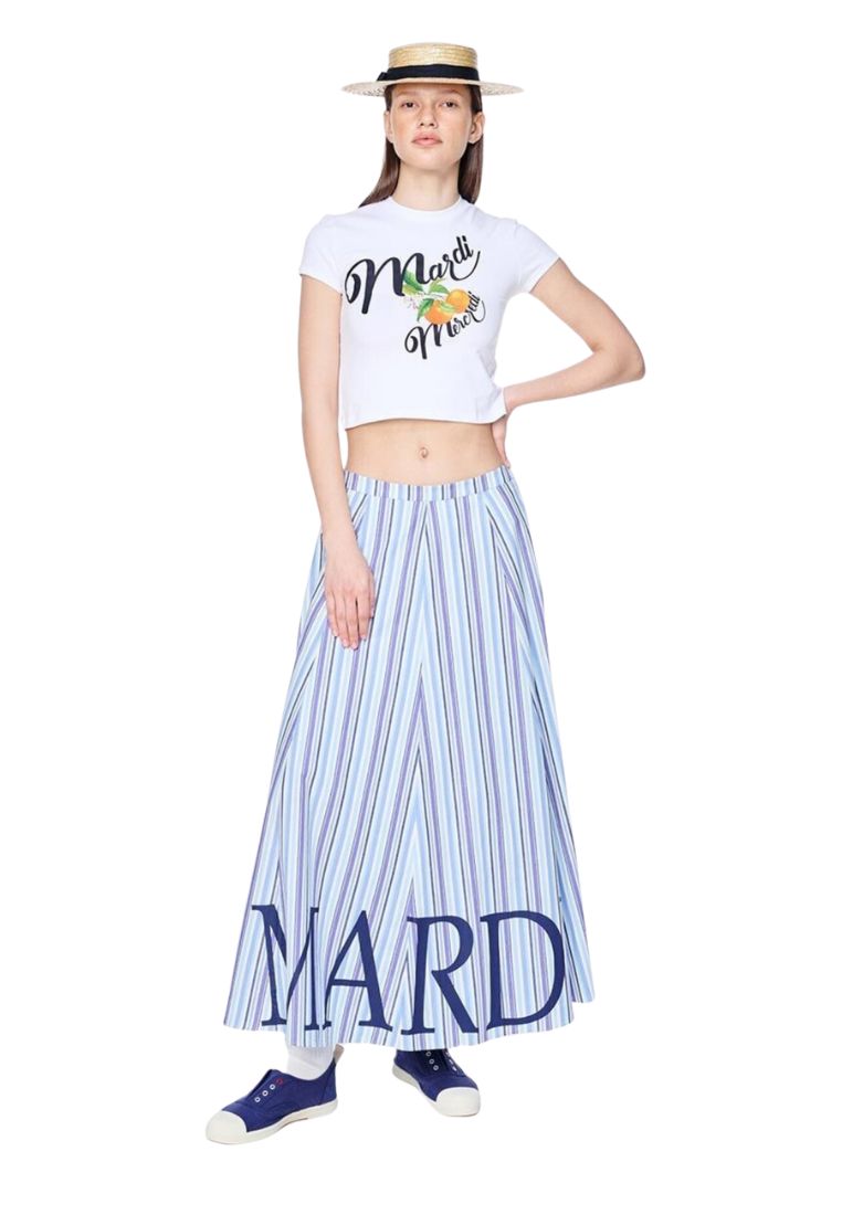 Cropped Tshirt Orange Blossom White