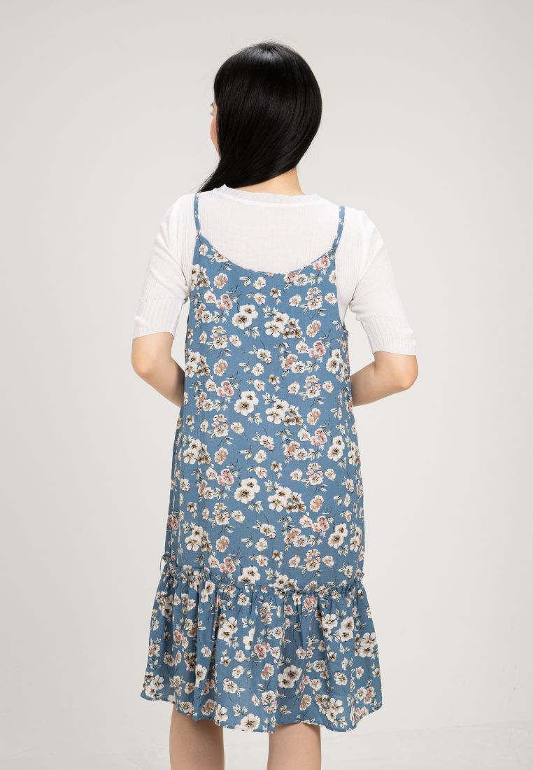 Sweet Alyssum Floral Overall Dress