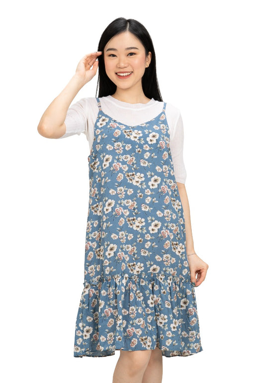Sweet Alyssum Floral Overall Dress