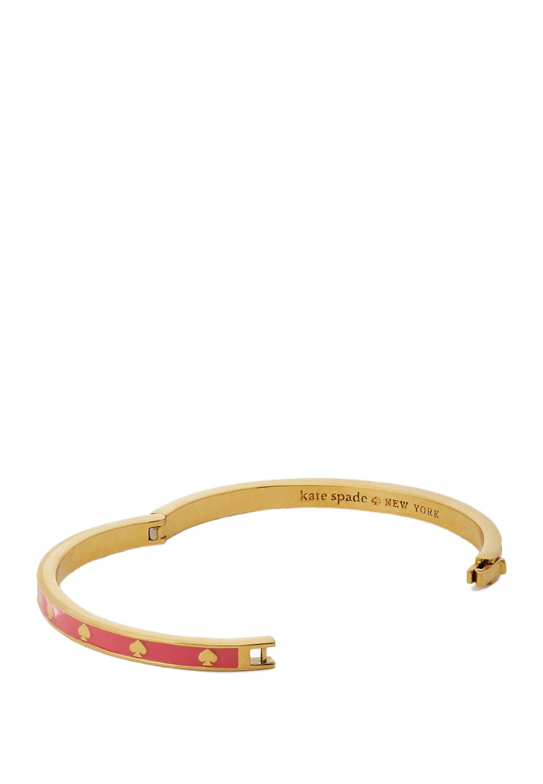 Spot The Spade Hinged Bangle Pink Peppercorn