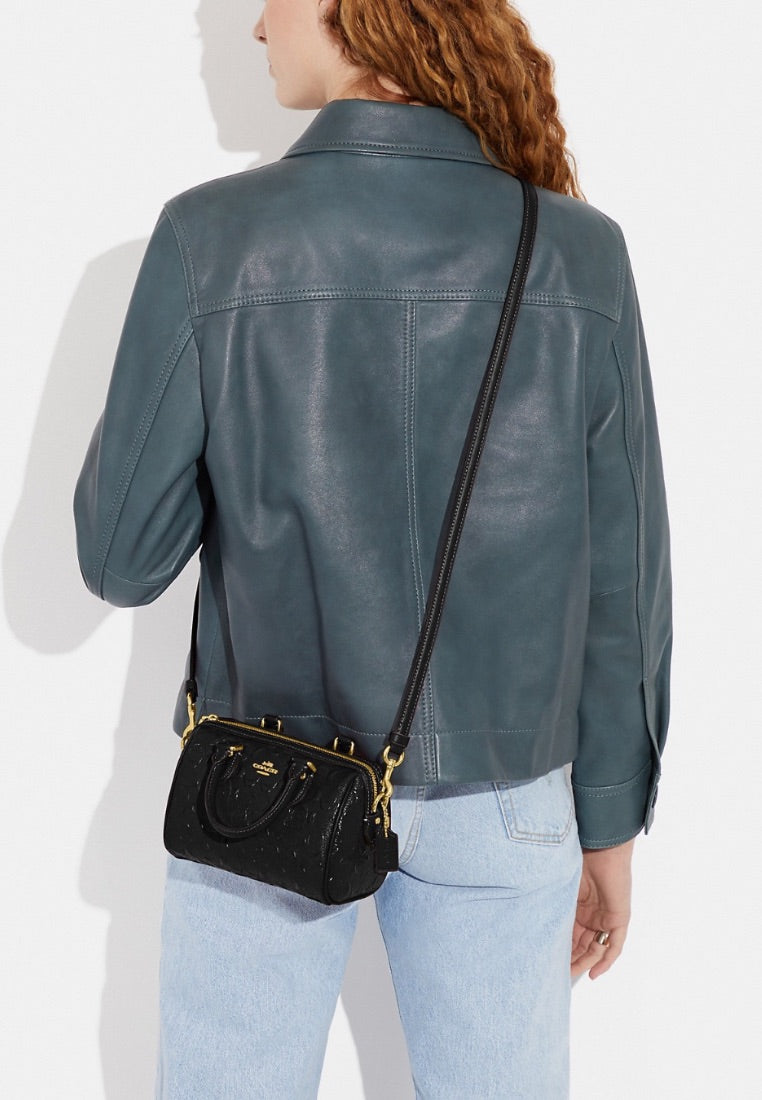 Mini Rowan Crossbody In Signature Leather Black
