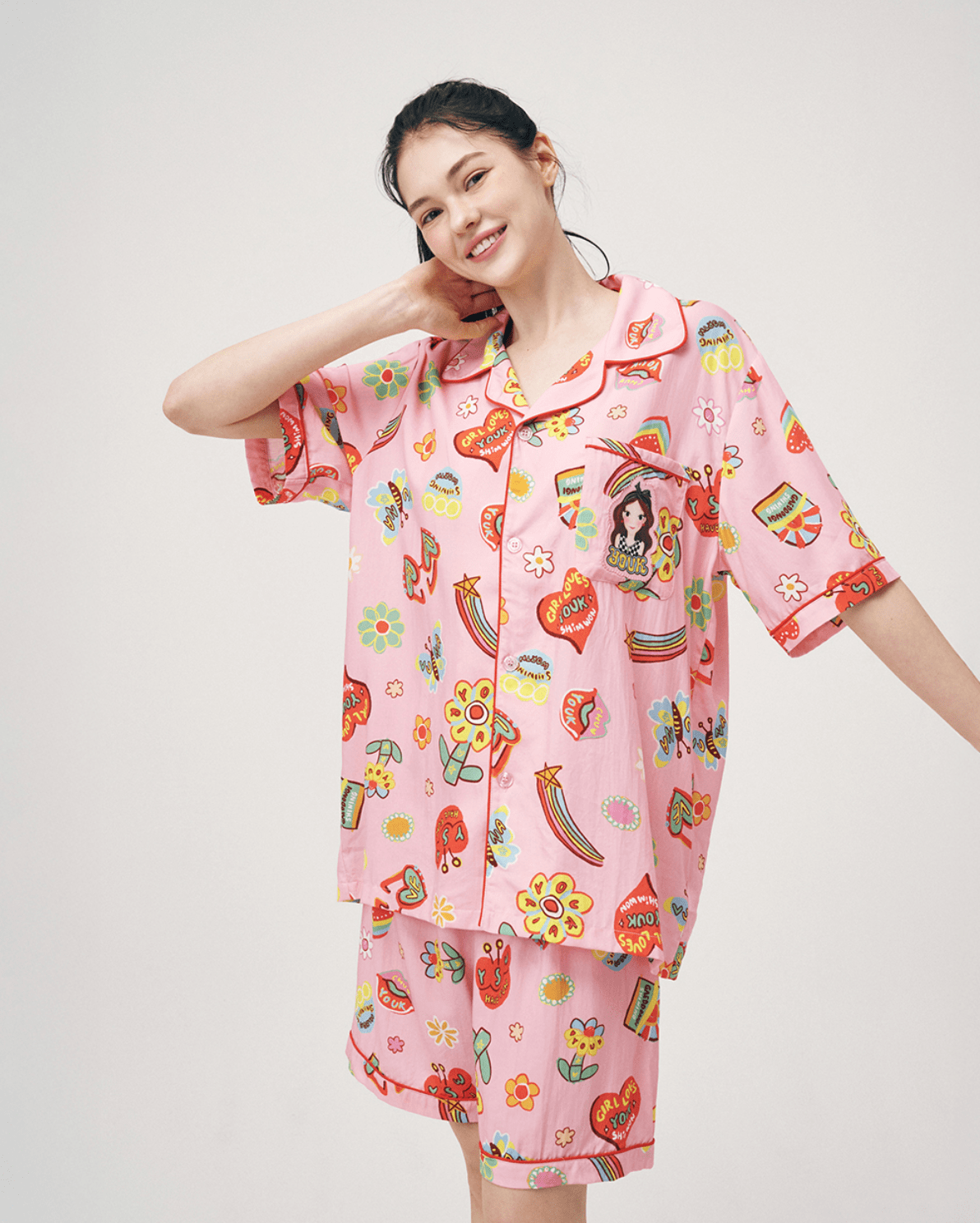 Soft Pajamas Set F Flower Luna