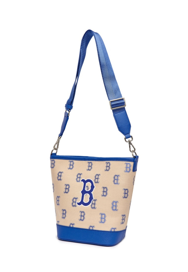 Big Classic MONOGRAM Jacquard New Bucket Bag Boston Red Sox Light Sand